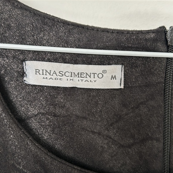 RINASCIMENTO - Dress faux leather effects faux wrap black made in Italy size XS - Picture 2 of 10